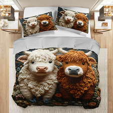 Cute Cosy Highland Cows Calves