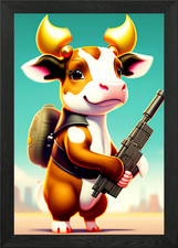 CALVES Framed Wall Art Poster